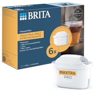 Brita 6 x Maxtra Pro-filterpatronen, extra anti-kalk, ter bescherming van het apparaat en vermindering van kalk, onzuiverheden, chloor en metalen Brita 6 x Maxtra Pro-filterpatronen, extra anti-kalk, ter bescherming van het apparaat en vermindering van kalk, onzuiverheden, chloor en metalen