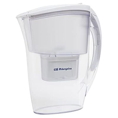 Orbegozo JR 3025 waterfilterkaraf, inhoud 2,4 l, vermindering van kalk en chloor, lcd-display met teller, 3 filters Orbegozo JR 3025 waterfilterkaraf, inhoud 2,4 l, vermindering van kalk en chloor, lcd-display met teller, 3 filters