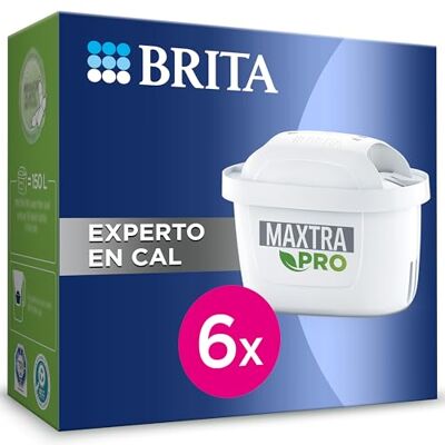 Brita Maxtra pro 6 stuks waterfilterpatronen expert in kalk spaarzaam halfjaarlijks origineel reserveonderdeel voor alle karaffen met extra kalkfiltering en Brita Maxtra pro 6 stuks waterfilterpatronen expert in kalk spaarzaam halfjaarlijks origineel reserveonderdeel voor alle karaffen met extra kalkfiltering en