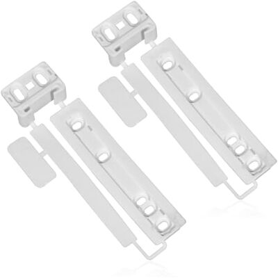 Spares2go Kunststof deur montagebeugel Slide Kit compatibel met geïntegreerde Electrolux koelkast en vriezer (2 stuks) Spares2go Kunststof deur montagebeugel Slide Kit compatibel met geïntegreerde Electrolux koelkast en vriezer (2 stuks)