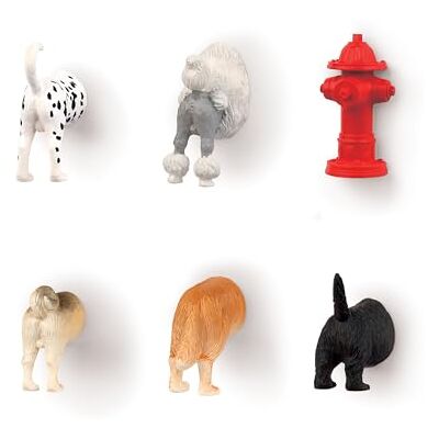 Kikkerland Magneet voor honden + brandklem, 6 stuks Kikkerland Magneet voor honden + brandklem, 6 stuks