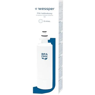 Wessper Aqua Crystalline Waterfilter voor koelkast, compatibel met Beko 9256712, 4394650100, SBS4K, Blomberg KFD9952PXD, IWD1004ET, KFD9952PXDUK, Lamona HJA6110, LAM6100, 487960000, GSN99944000 X Wessper Aqua Crystalline Waterfilter voor koelkast, compatibel met Beko 9256712, 4394650100, SBS4K, Blomberg KFD9952PXD, IWD1004ET, KFD9952PXDUK, Lamona HJA6110, LAM6100, 487960000, GSN99944000 X