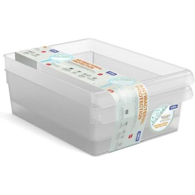 Rotho Loft 3 stuks koelkastorganizer van voedselveilig kunststof (PP), BPA-vrij, transparant, 31 x 22 x 12 cm Rotho Loft 3 stuks koelkastorganizer van voedselveilig kunststof (PP), BPA-vrij, transparant, 31 x 22 x 12 cm