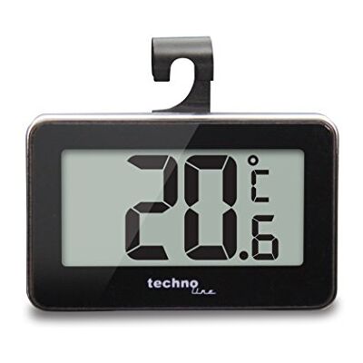 techno line Technoline WS 7012 koelkastthermometer, zwart/zilver techno line Technoline WS 7012 koelkastthermometer, zwart/zilver
