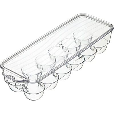KitchenCraft Eierhouder van kunststof met deksel, transparant, 32,5 x 11,5 cm KitchenCraft Eierhouder van kunststof met deksel, transparant, 32,5 x 11,5 cm