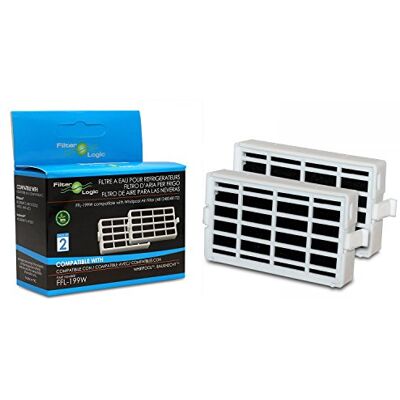Filterlogic Set van 2 antibacteriële koelkastluchtfilters compatibel met Whirlpool, Indesit, IKEA, KitchenAid, Hotpoint, Microban ANT001, ANT-001, ANTF-MIC antibacterieel, geurremmend Pour Whirlpool, Indesit, KitchenAid, Hotpoint frigo américain; compat Filterlogic Set van 2 antibacteriële koelkastluchtfilters compatibel met Whirlpool, Indesit, IKEA, KitchenAid, Hotpoint, Microban ANT001, ANT-001, ANTF-MIC antibacterieel, geurremmend Pour Whirlpool, Indesit, KitchenAid, Hotpoint frigo américain; compat