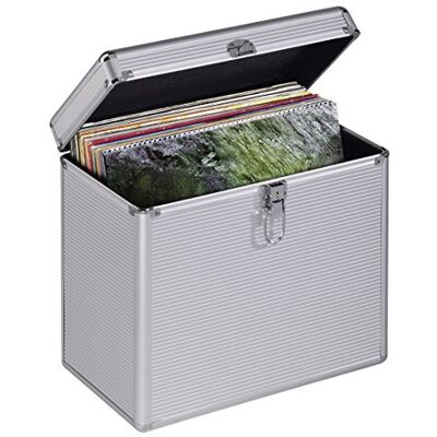 Hama Koffer (LP 50, aluminium look, aluminium, voor het opbergen van 50 schijven, afsluitbaar, vinyl opbergdoos, schijfbehuizing) zilver, zilver, koffer Hama Koffer (LP 50, aluminium look, aluminium, voor het opbergen van 50 schijven, afsluitbaar, vinyl opbergdoos, schijfbehuizing) zilver, zilver, koffer