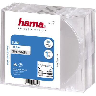 Hama 10 x CD-hoesjes, transparant Hama 10 x CD-hoesjes, transparant