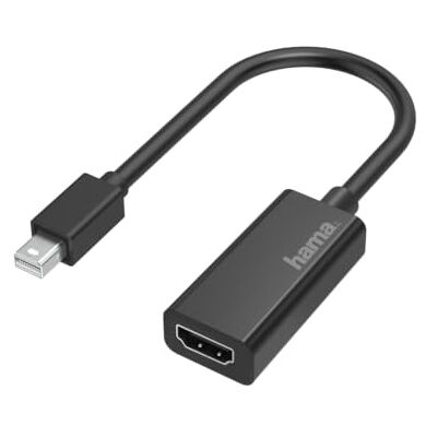 Hama Mini-DisplayPort naar HDMI-adapter (4K Ultra HD kwaliteit, mini-displaypoort mannelijk naar HDMI-aansluiting, ideaal voor MacBook Air/Macbook Pro/Mac Pro/Mac Mini Full HD, zwart Hama Mini-DisplayPort naar HDMI-adapter (4K Ultra HD kwaliteit, mini-displaypoort mannelijk naar HDMI-aansluiting, ideaal voor MacBook Air/Macbook Pro/Mac Pro/Mac Mini Full HD, zwart