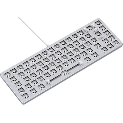 GLORIOUS Gaming GMMK 2 Compact (65%) Barebones (alleen frame), mechanisch gaming-toetsenbordframe, compact formaat (65%), aluminium, aanpasbaar, RGB, internationale lay-out/ISO wit GLORIOUS Gaming GMMK 2 Compact (65%) Barebones (alleen frame), mechanisch gaming-toetsenbordframe, compact formaat (65%), aluminium, aanpasbaar, RGB, internationale lay-out/ISO wit