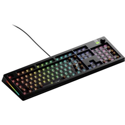 GLORIOUS Gaming GMMK 3 PRO Barebones: klawiatura z gałką, personalizowana aluminiowa obudowa, systeem uszczelek, klawiatura 100% hot swap, pianka dźwiękochłonna, aluminiowy czytnik, ANSI Czarna GLORIOUS Gaming GMMK 3 PRO Barebones: klawiatura z gałką, personalizowana aluminiowa obudowa, systeem uszczelek, klawiatura 100% hot swap, pianka dźwiękochłonna, aluminiowy czytnik, ANSI Czarna