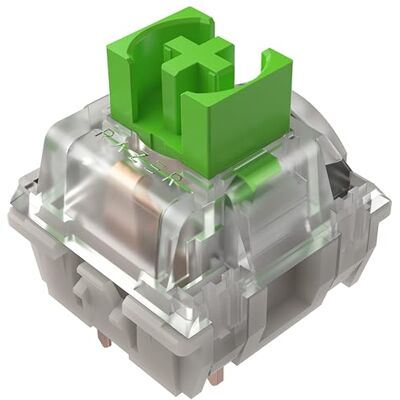 Razer Set mechanische schakelaars – Clicky groene schakelaars (3e generatie, transparante schakelaarbehuizing met led-lens, tot 100 miljoen toetsaanslagen, veelzijdige 3-polige stekkers) Razer Set mechanische schakelaars – Clicky groene schakelaars (3e generatie, transparante schakelaarbehuizing met led-lens, tot 100 miljoen toetsaanslagen, veelzijdige 3-polige stekkers)