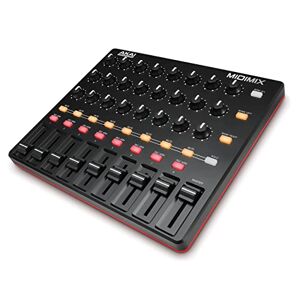 Akai MIDImix draagbare, volledig toewijsbare MIDI mengtafel en DAW controller met 8 faders, 1 masterfader, 24 toewijsbare knobs en 16 buttons met 1 op 1 mapping met Ableton Live