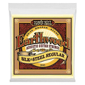 Ernie Ball Earthwood Silk and Steel Regular 80/20 bronzen akoestische gitaarsnaren – 13-56 gauge