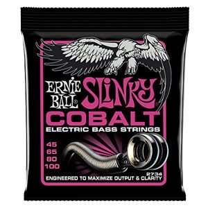 Ernie Ball P02734 Super Slinky kobaltkabels voor elektrische bas, 45-100 gauge