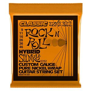 Ernie Ball Hybrid Slinky Classic Rock n Roll Pure Nickel Wrap Electric Guitar Strings 9-46 Gauge