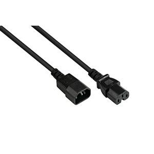 Good Connections P1450-S010 verbindingskabel C14, recht, voor hete apparaten, 0,75 mm x 1 m, zwart