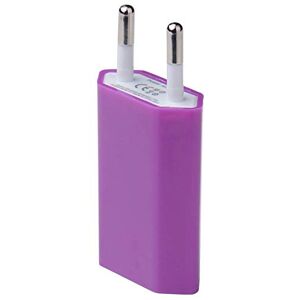 Shot Case USB-adapter voor Motorola Moto G7 Power voeding, 1 poort, AC, oplader, wit (5 V-1 A), universeel, violet