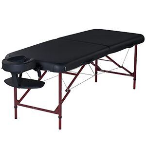 Master Massage Zephyr massagestoel van lichtgewicht aluminium, 71 cm, ideaal voor het vervoer van wellness-spa, zwart