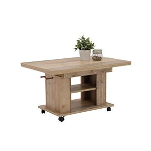 Apollo Jakob salontafel hout functionele tafel 90-142 x 60 x 51-61 cm lichtbruin