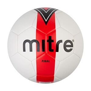 Mitre Unisex voetbal voor het einde van de vrije tijd, wit/rood/zwart, maat 3