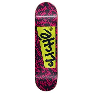 Cliché Skateboard, Paper RHM 8,25 x 32,1 cm, roze/geel