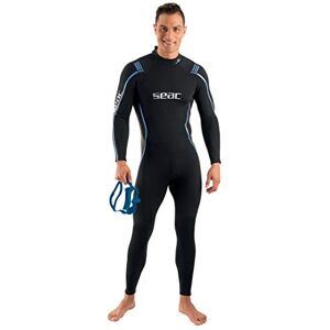 SEAC Feel Wetsuit met ritssluiting, ultra-elastisch, 3 mm, voor duiken, snorkelen, apneu en heren, zwart, maat S