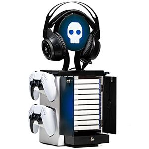 NUMSKULL Official Game Storage Tower, Controller Holder, Headset Stand voor Xbox Series X & PS5, geïnspireerd op PS5, geïnspireerd op PS5