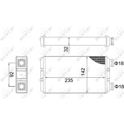 Warmtewisselaar, Interieur Verwarming Nrf 54312 Warmtewisselaar, Interieur Verwarming Nrf 54312
