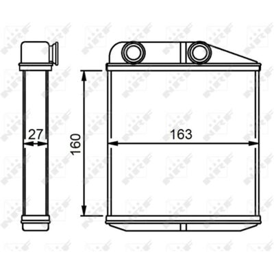 Warmtewisselaar, Interieur Verwarming Nrf 54310 Warmtewisselaar, Interieur Verwarming Nrf 54310