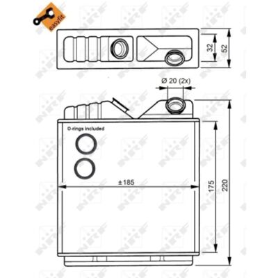 Warmtewisselaar, Interieur Verwarming Nrf 58146 Warmtewisselaar, Interieur Verwarming Nrf 58146