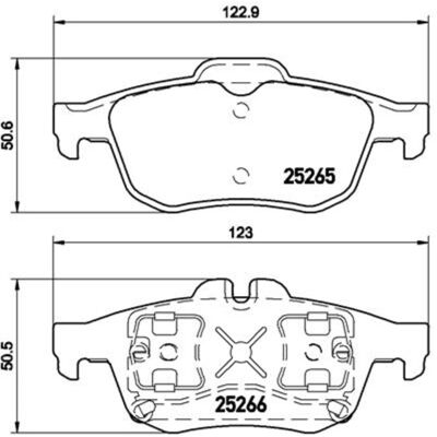 Remblokset Brembo P 68 057, Achter Remblokset Brembo P 68 057, Achter