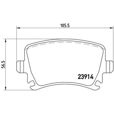 Remblokset Brembo P 85 095, Achter Remblokset Brembo P 85 095, Achter