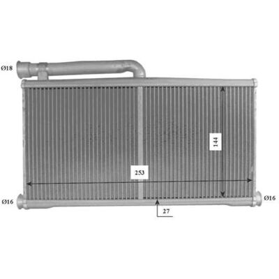 Warmtewisselaar, Interieur Verwarming Nrf 54206 Warmtewisselaar, Interieur Verwarming Nrf 54206