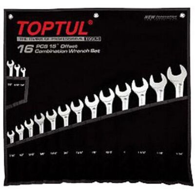Steeksleutels, Steeksleutelset Toptul 16 Stk(1/4-1-1/4) Steeksleutels, Steeksleutelset Toptul 16 Stk(1/4-1-1/4)