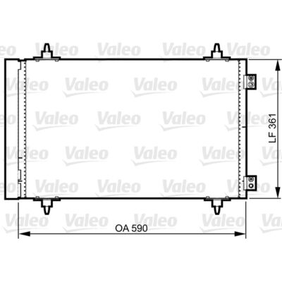 Condensator, Airconditioning Valeo 814366 Condensator, Airconditioning Valeo 814366