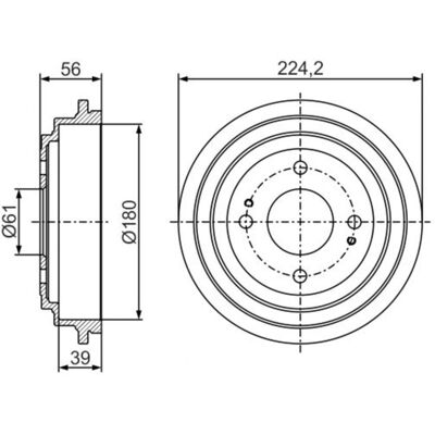 Remtrommel Bosch 0 986 477 306 Remtrommel Bosch 0 986 477 306