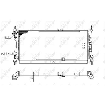 Radiator, Motorkoeling Economy Class Nrf 507522a Radiator, Motorkoeling Economy Class Nrf 507522a