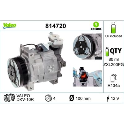 Compressor Airconditioning Valeo Origins New Valeo 814720 Compressor Airconditioning Valeo Origins New Valeo 814720