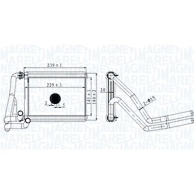 Warmtewisselaar, Interieur Verwarming Magneti Marelli 350218488000 Warmtewisselaar, Interieur Verwarming Magneti Marelli 350218488000
