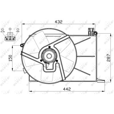 Koelventilatorwiel, Motorkoeling Nrf 47459 Koelventilatorwiel, Motorkoeling Nrf 47459
