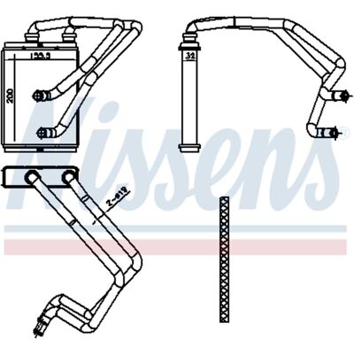 Warmtewisselaar, Interieur Verwarming Nissens 707174 Warmtewisselaar, Interieur Verwarming Nissens 707174