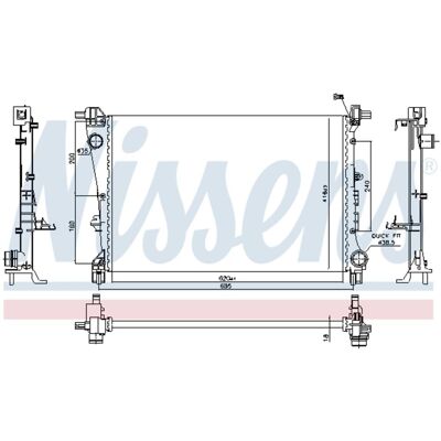 Radiator Nissens 606810 Radiator Nissens 606810