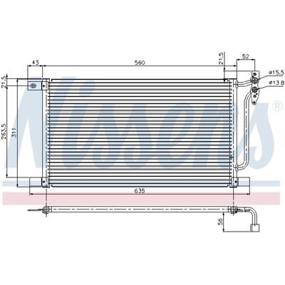 Condensator, Airconditioning Nissens 94527 Condensator, Airconditioning Nissens 94527