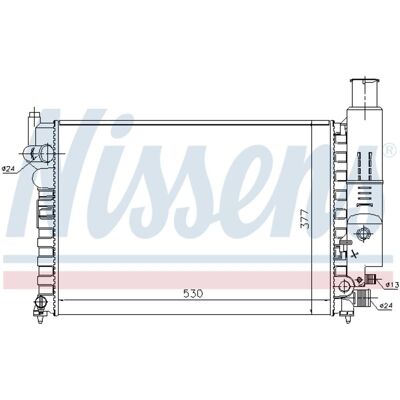 Radiator, Motorkoeling Nissens 61230 Radiator, Motorkoeling Nissens 61230