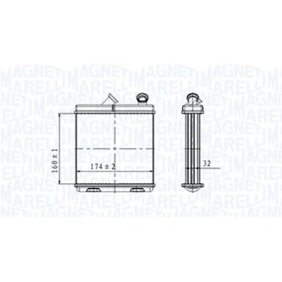 Warmtewisselaar, Interieur Verwarming Magneti Marelli 350218465000 Warmtewisselaar, Interieur Verwarming Magneti Marelli 350218465000