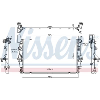 Radiator, Motorkoeling Nissens 606022 Radiator, Motorkoeling Nissens 606022