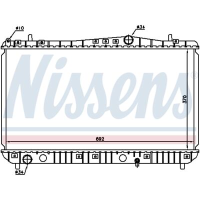 Radiator, Motorkoeling Nissens 61664 Radiator, Motorkoeling Nissens 61664