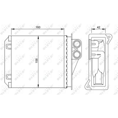 Warmtewisselaar, Interieur Verwarming Nrf 54236 Warmtewisselaar, Interieur Verwarming Nrf 54236