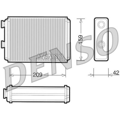 Warmtewisselaar, Interieur Verwarming Denso Drr09070 Warmtewisselaar, Interieur Verwarming Denso Drr09070